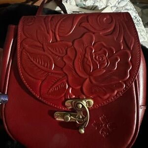 Patricia Nash Red Embossed Crossbody Bag